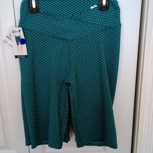 Seven honeycomb biker shorts size small black teal